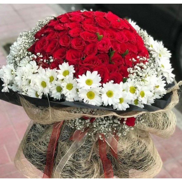 101 GÜL PAPATYA BUKET